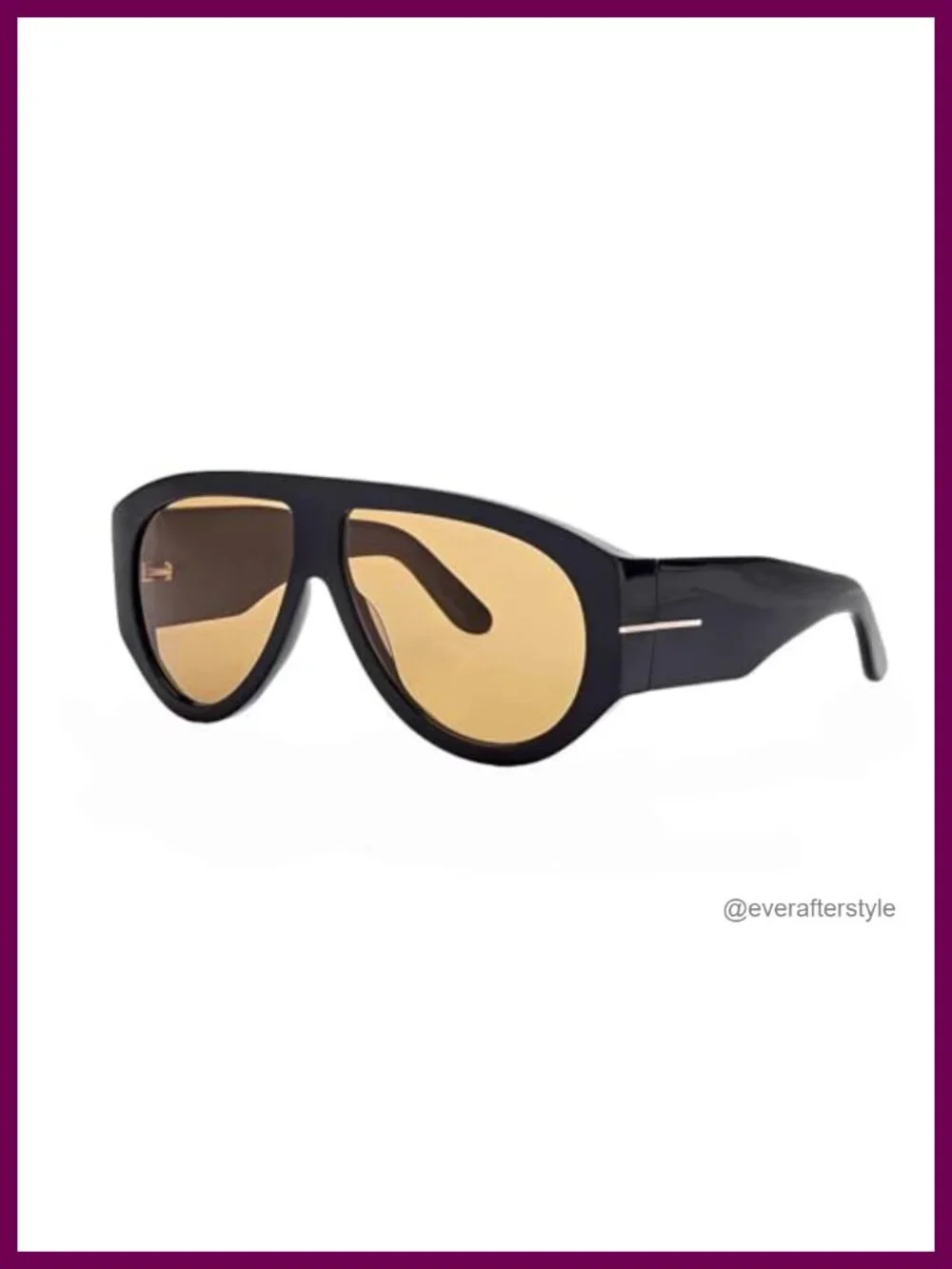 Retro Oversized Aviator Sunglasses UV Protection Plastic Frame